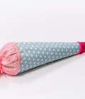 Stoffhülle, Schultüte – tüll/rose/blau-grau/pink – Bild 2